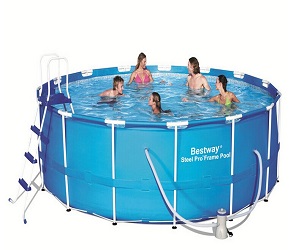 Каркасный бассейн 457х122см, 16015л, фил.-насос 3028л/ч, лестница