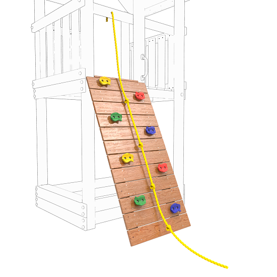 Скалодром малый с канатом для ДИП Пикник