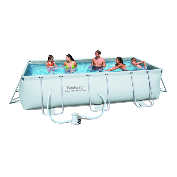 Каркасный прямоугольный бассейн 404х201х100 см, 6478 л, фильтр-насос 2006л/ч, Bestway, 56251 BW