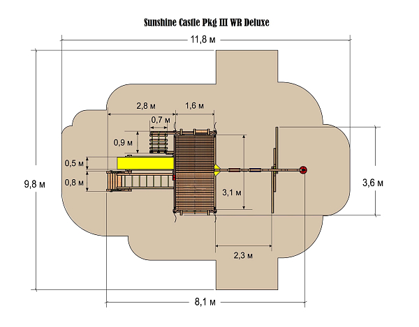 Игровая площадка Саншайн  Кастл III ДК (Sunshine Castle Pkg III WR Deluxe)