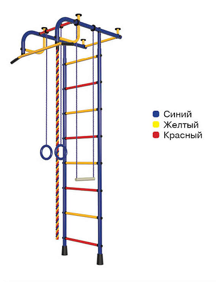 Детский спортивный комплекс ДСК   "Пионер-1" (усиленый) 2,9-3,4м. (синий-радуга)