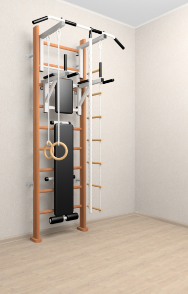 картинка Деревянная шведская стенка Sv Sport ТстБСД (орех) 906 от магазина Лазалка