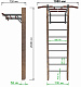 картинка Брашированная шведская стенка "Кастерли" Classic с турником (Черные ступени) от магазина Лазалка