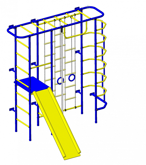Детский спортивный комплекс ДСК "Пионер-С7Л" синий-желтый