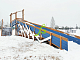 Зимняя деревянная горка "IgraGrad Snow Fox 12 м" с двумя скатами мод.4