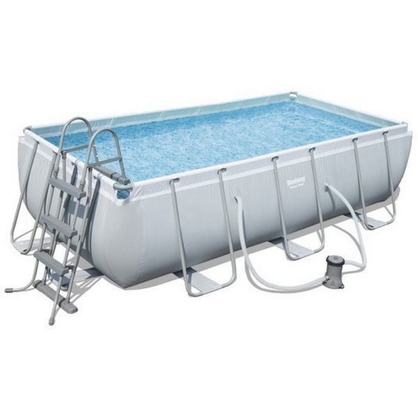 Каркасный прямоугольный бассейн 404х201х100 см, 6478л, фильтр-насос 2006л/ч, лестница, Bestway, 56441 BW