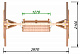 Деревянные качели Пикник 2 "Оптимус" (диванчик на цепях)