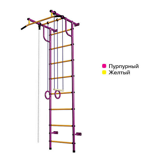 Детский спортивный комплекс ДСК "Пионер-с2н" (усиленый)(пристеночный) Сине-желтый