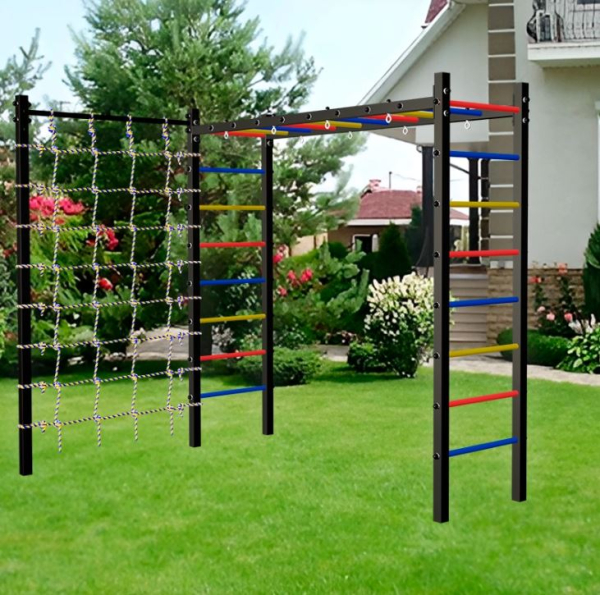 картинка Уличная шведская стенка Sv Sport рукоход с комплектом турник прямой У5004 (Сетка) от магазина Лазалка