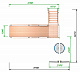 Детская площадка - деревянная горка  Пикник "Зима №2" Ультра с качелями "Гнездо"