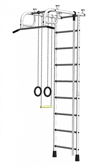 Детский спортивный комплекс ДСК   "Пионер-1" (усиленый) 2,9-3,4м. (белый-серый)