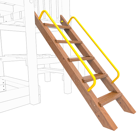 Лестница с поручнями пологая для ДИП Пикник