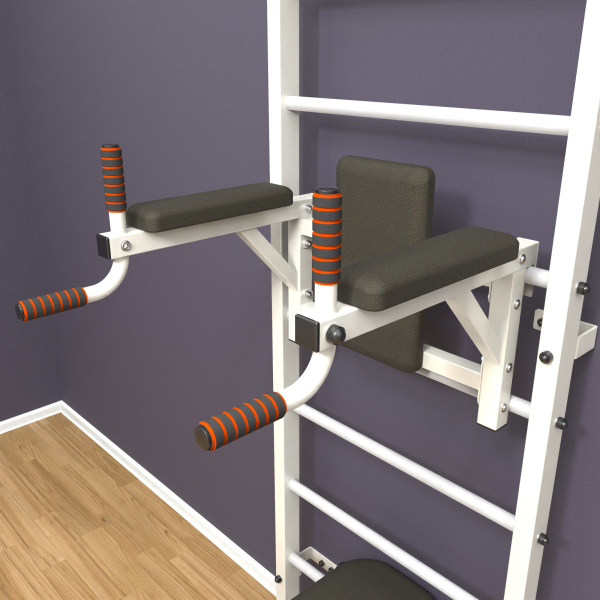 картинка Шведская стенка «LittleSport» White Pull-Up 3.0 белые ступени от магазина Лазалка