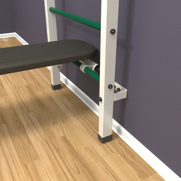 картинка Шведская стенка «LittleSport» White Pull-Up 3.0 зеленые ступени от магазина Лазалка