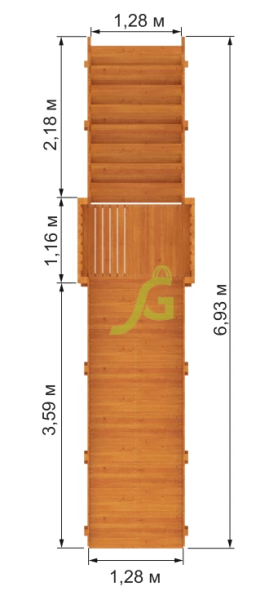 Зимняя горка "IgraGrad Snow Fox Start", скат 4 м