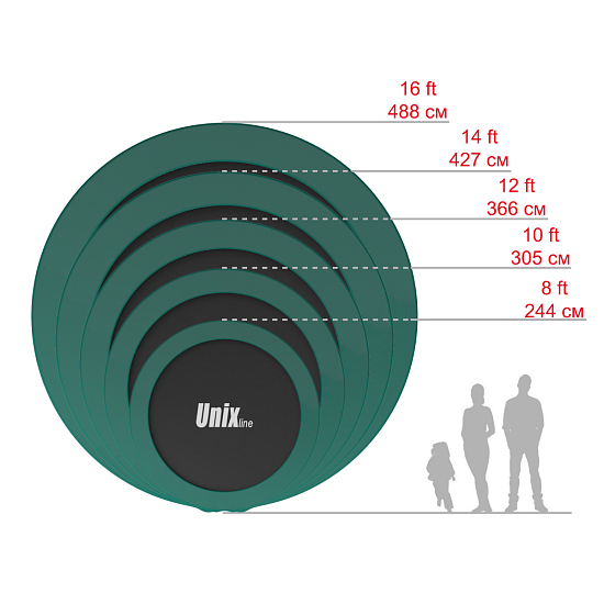 Батут UNIX line 14 ft SUPREME