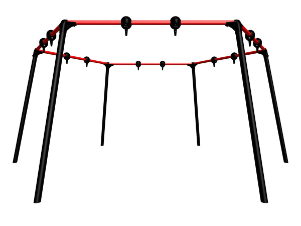 картинка Уличные качели Sv Sport шестиугольник (высота 2.5м / диаметр 6.7м) УК200 от магазина Лазалка