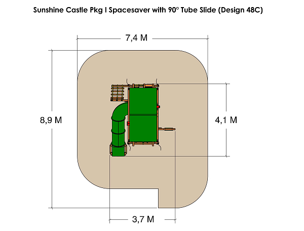 Игровая площадка Саншайн Кастл I СпейсСейвер (Sunshine Castle Pkg I Spacesaver)