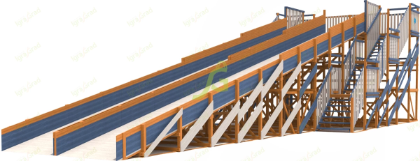 Зимняя горка IgraGrad Snow Fox, скат 18 м мод.3