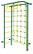 Детский спортивный комплекс ДСК "Пионер-8" с сетью (пристеночный) зеленый-желтый